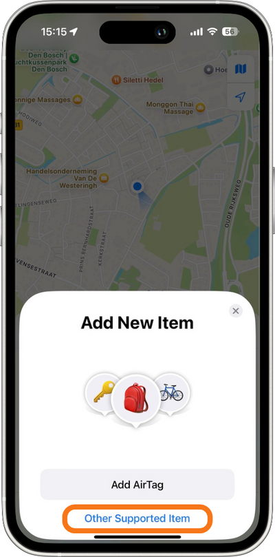Tap Other Supported Item
